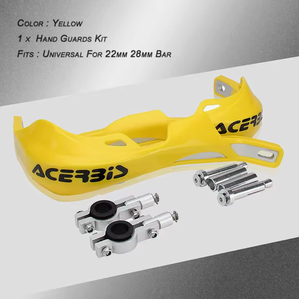 Yellow Handlebar Bar Guards For Motocross Enduro - Mount Kit Suzuki Hand Guard