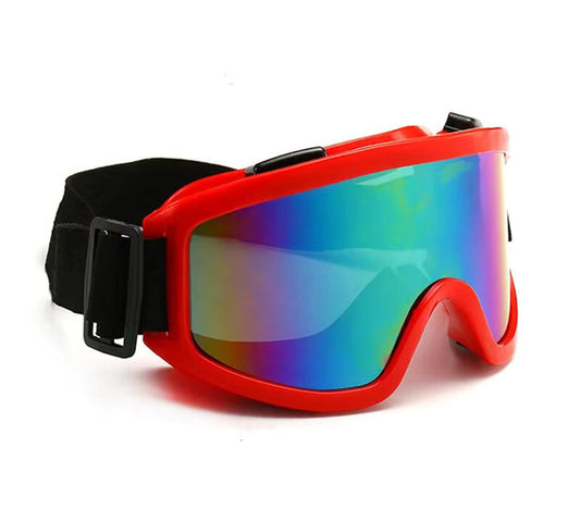 Anti-Fog Ski Goggles - UV400 Adult Men / Women Protection with Dual Lens Red