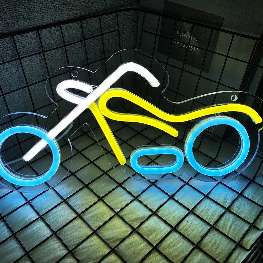Motorbike Neon Sign - Home LED Light - Man Cave Bar Motorcycle Harley Davidson