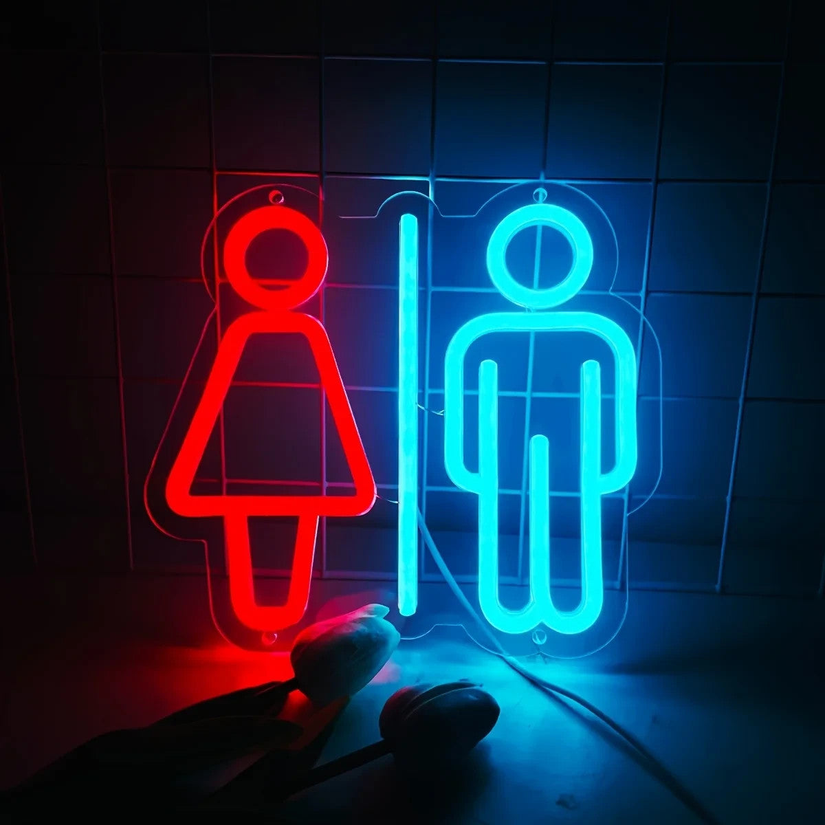 Neon Toilet Light | Male Female WC Loo Restroom Mens Womens Bathroom LED Sign