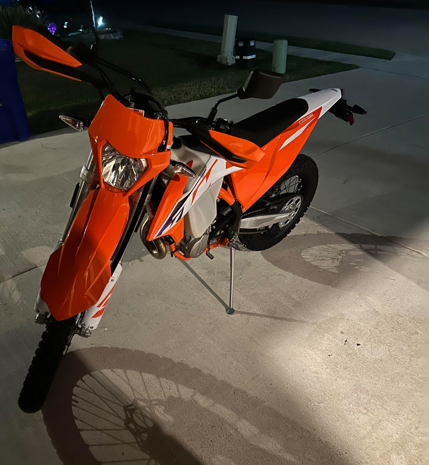 Universal Supermoto Enduro Headlight - For KTM Suzuki Yamaha Motorcycle ORANGE