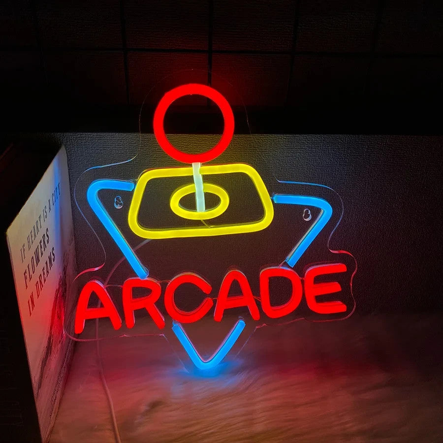 Arcade Machine LED Neon Light - Gaming Sign Wall Gift Man Cave 80s Xbox Retro