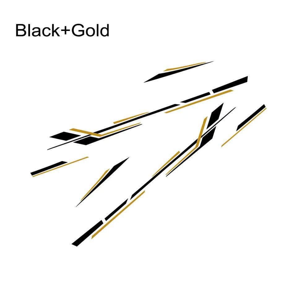 Campervan / Motorhome Decal Graphics Set, Black & Gold - Caravan Horsebox etc