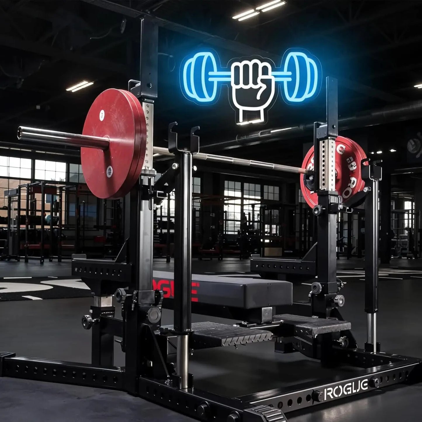 Gym Dumbbell Neon Sign - LED Weightlifting Light – Fitness Barbell USB Powered