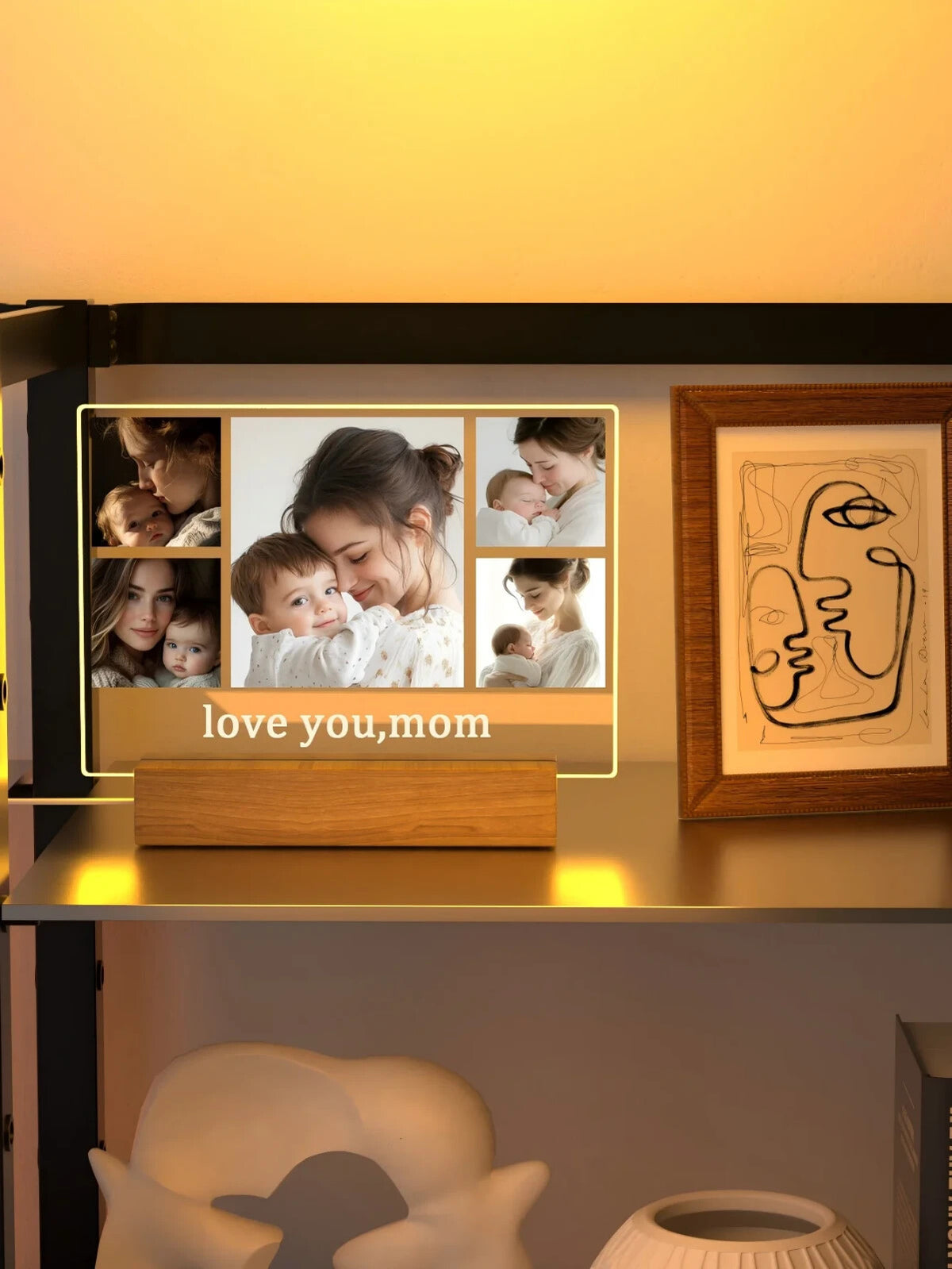 Personalised Mum Photo Frame - LED Light Up Plaque - Mothers Day Birthday Gift