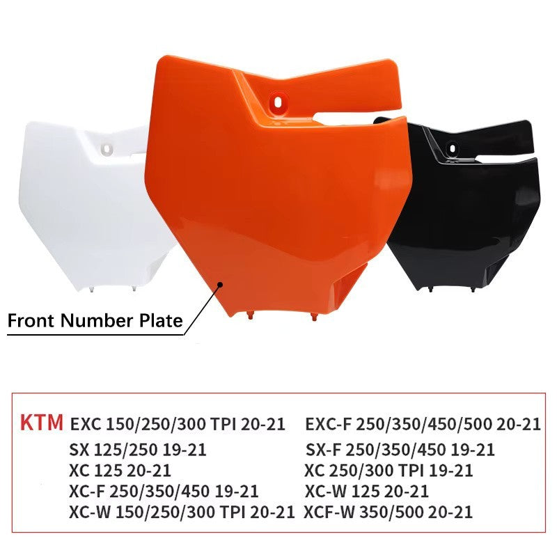 Motocross / Enduro - Front Number Plate Mask Plastic Cover For KTM Supermoto etc
