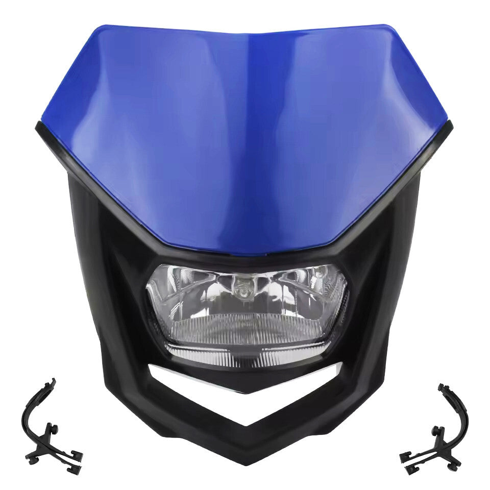 Universal Supermoto Enduro Headlight - For Suzuki Yamaha Honda Motorcycle Blue