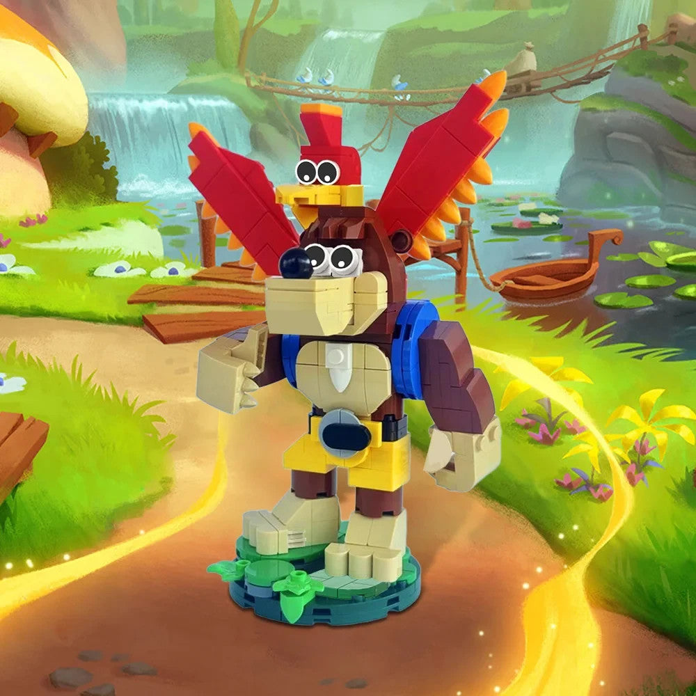 MOC Banjo Kazooie Model - Building Blocks Rareware Game Figure not Lego