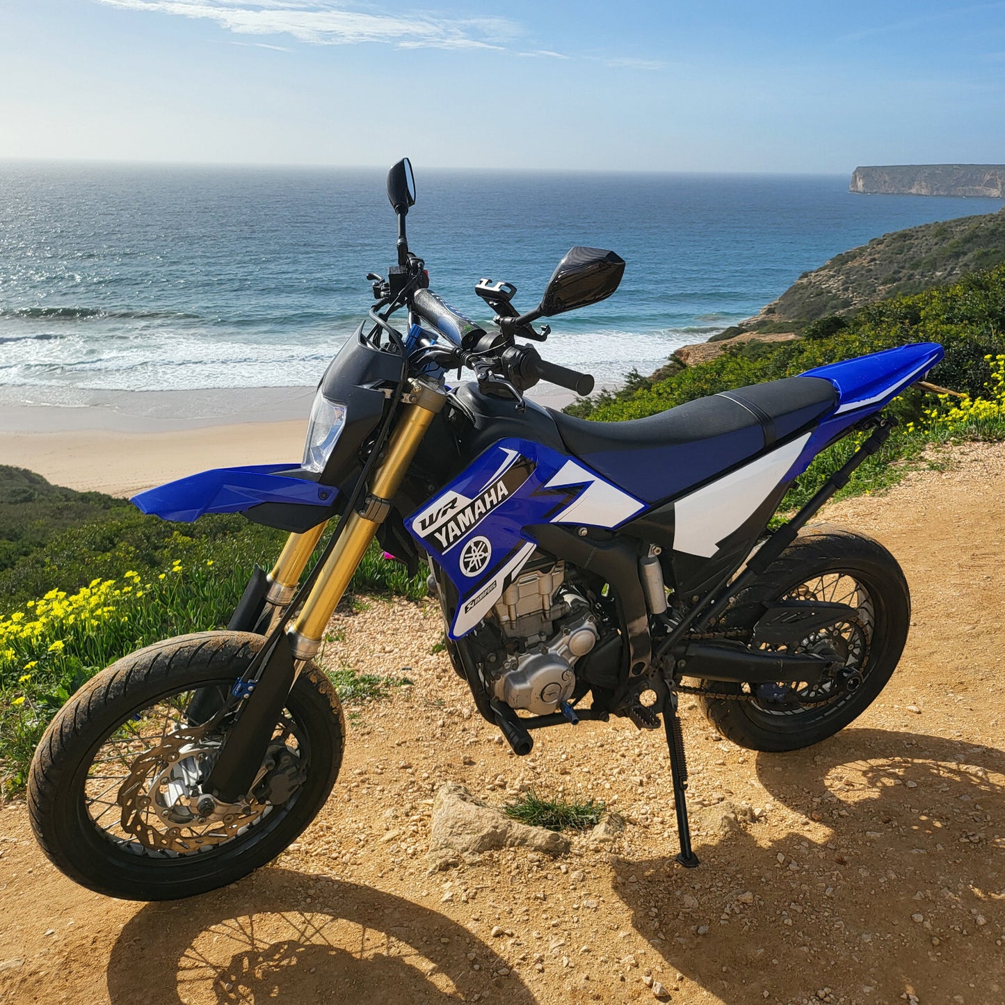 Universal Carbon Wing Mirrors With Integrated smoked LED Indicators - Motorbike