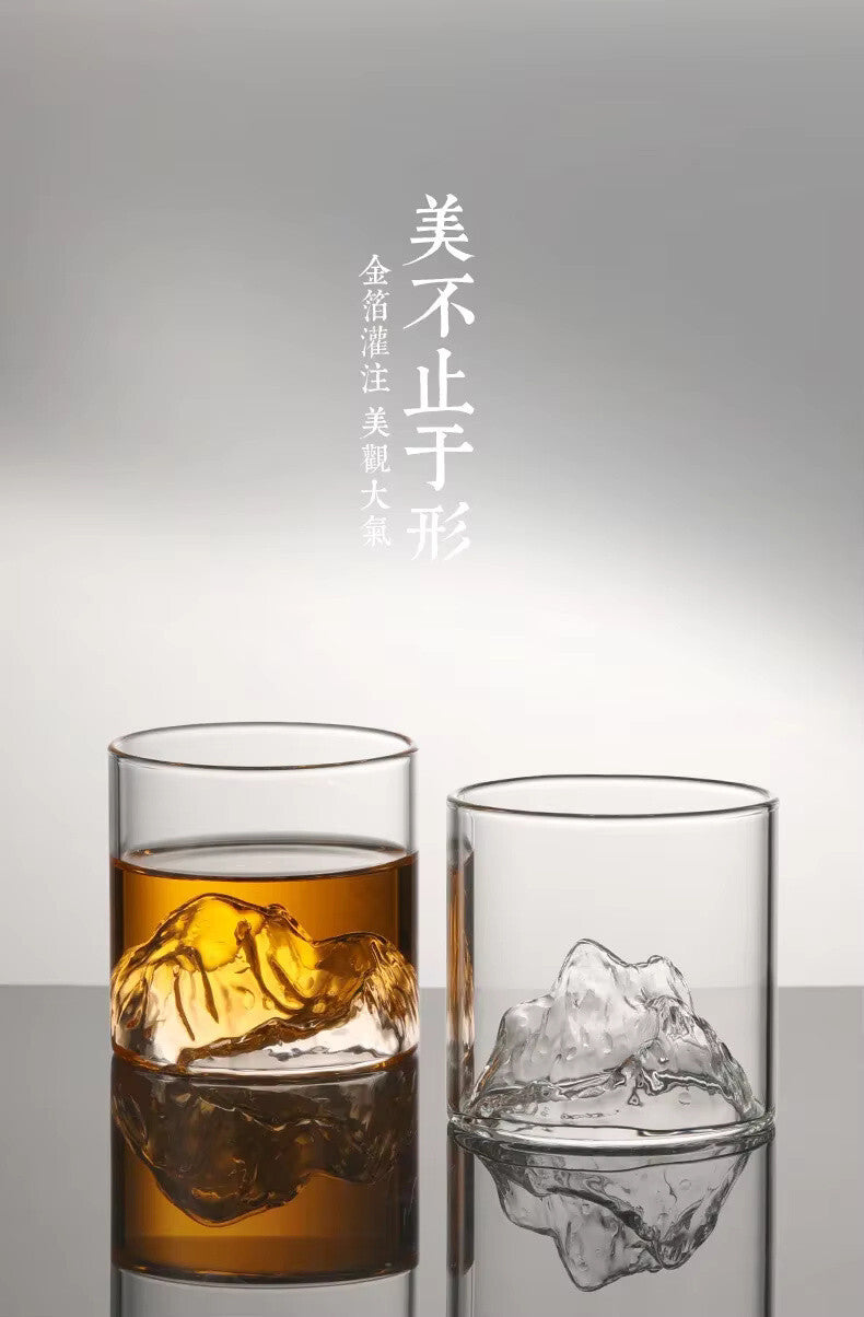 Mount Fuji Japanese Whiskey Drinking Glass Gift - Fathers Day Mountain Brandy