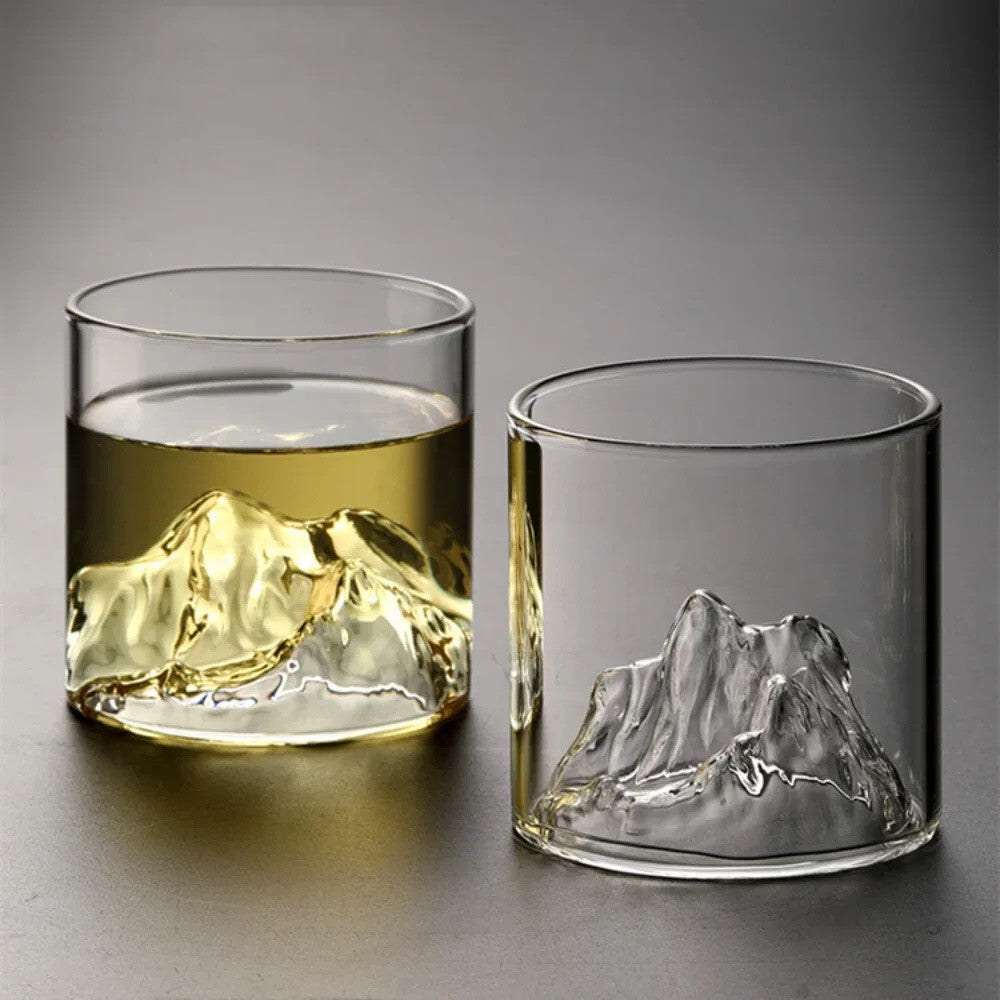 Mount Fuji Japanese Whiskey Drinking Glass Gift Set + Box - Fathers Day Mountain