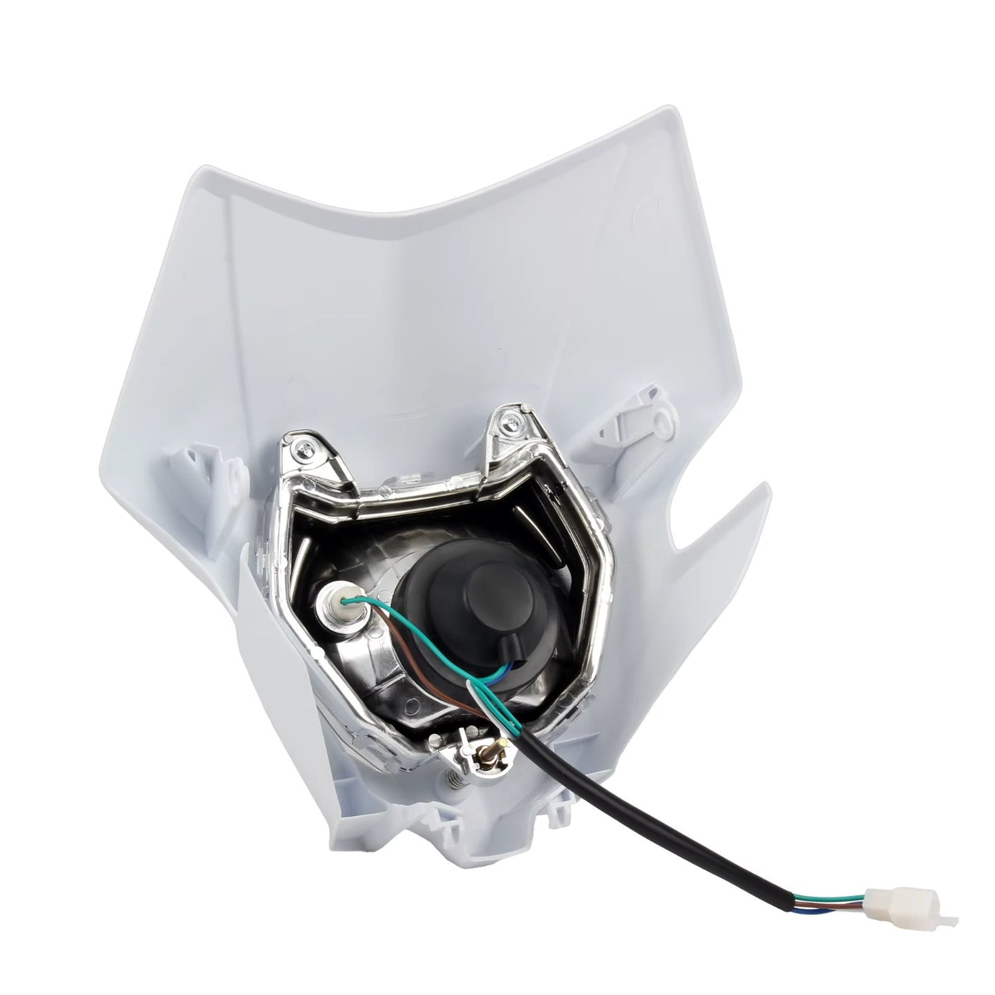 Universal Supermoto Enduro Headlight - For Honda Suzuki Yamaha Motorcycle WHITE