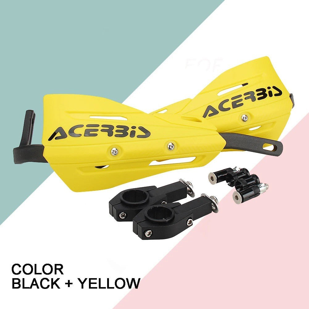 Yellow Handlebar Bar Guards Motocross Enduro - Mount Kit KTM etc Hand Guard