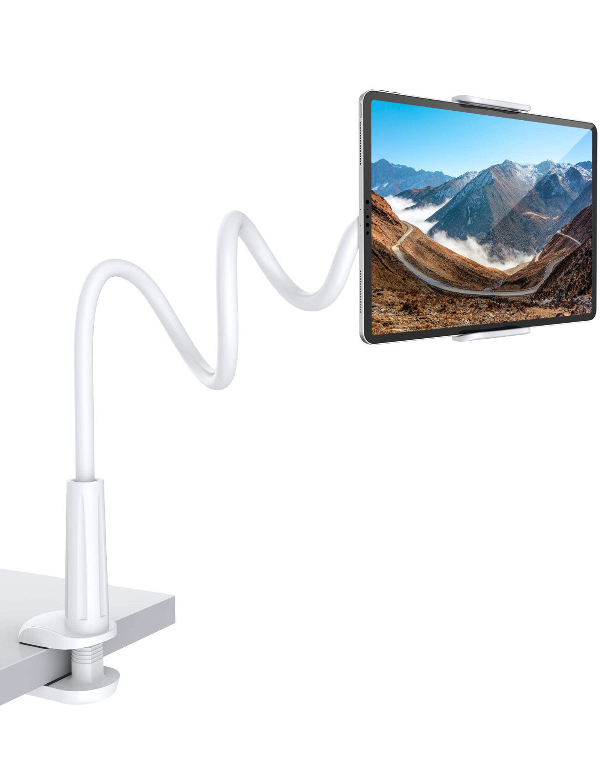 Adjustable Gooseneck Tablet Holder- Flexible Mount Bedside Stand Universal Ipad