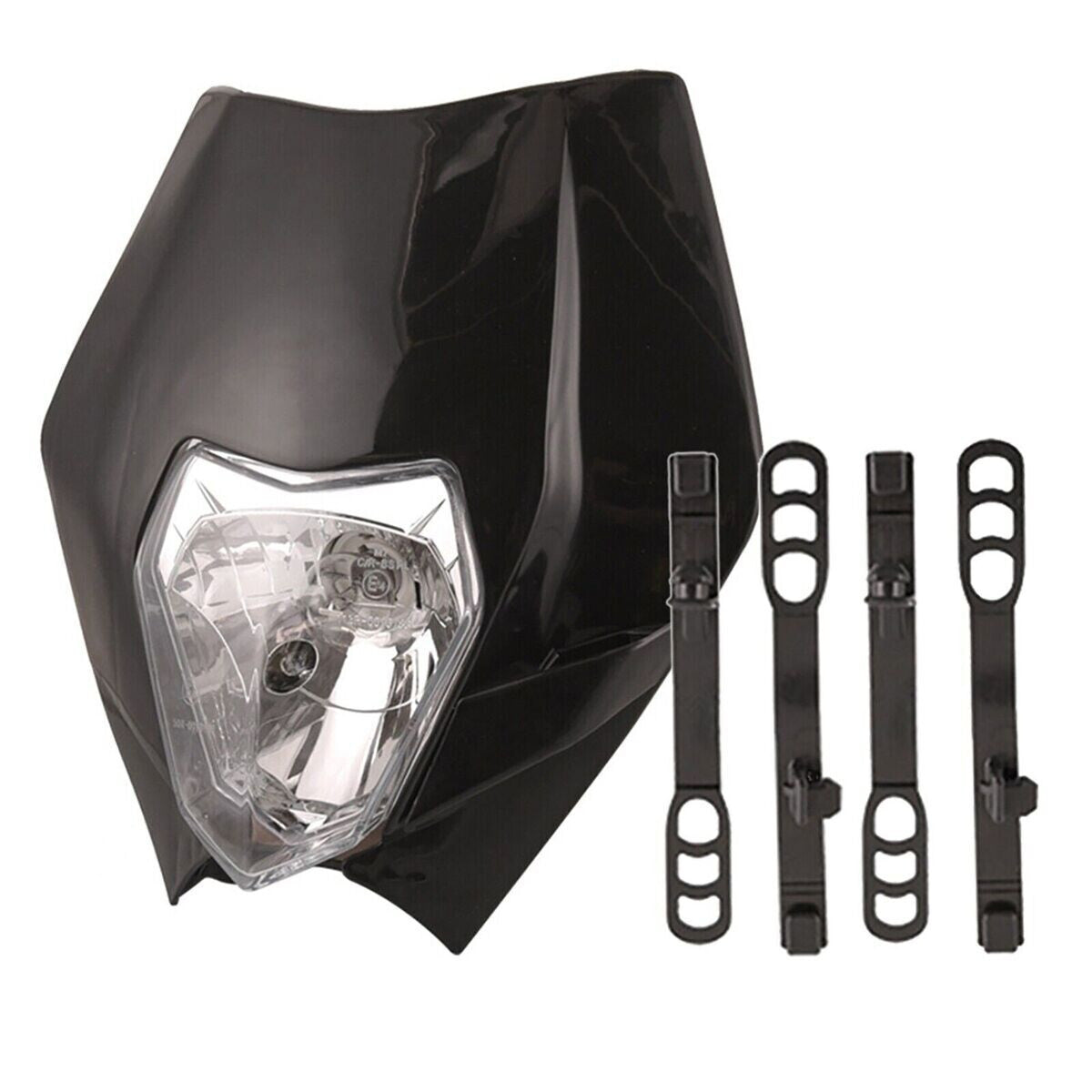 Universal Supermoto Enduro Headlight - For Honda Suzuki Yamaha Motorcycle Black