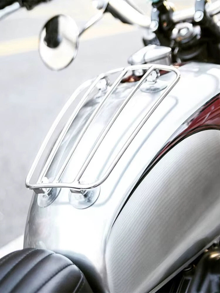 Motorcycle Fuel Tank Luggage Rack - Triumph Bonneville etc Universal Suction Cup