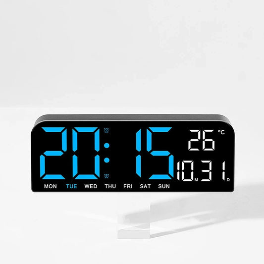 Digital Gym Wall Clock - 24CM Alarm Temperature / Time & Date gage Fitness Yoga