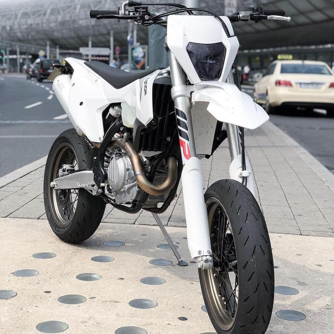 Universal Supermoto Front Mudguard Fender - Enduro White Honda / Yamaha / Suzuki