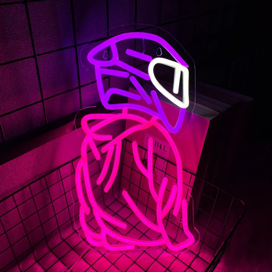 Motorbiker Bike Racer Neon Sign - Home LED Light Man Cave Bar Motorcycle Helmet