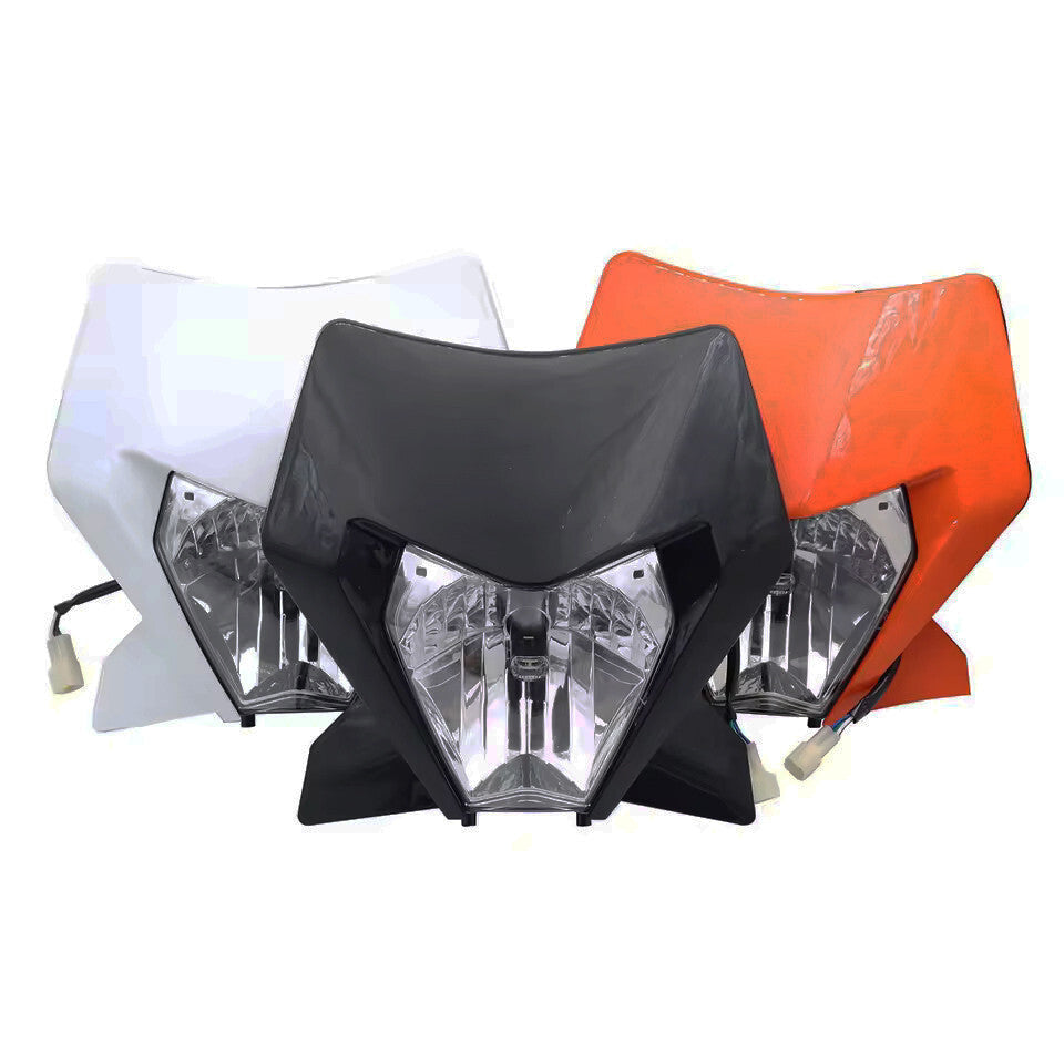 Universal Supermoto Enduro Headlight - For Honda Suzuki Yamaha Motorcycle BLACK