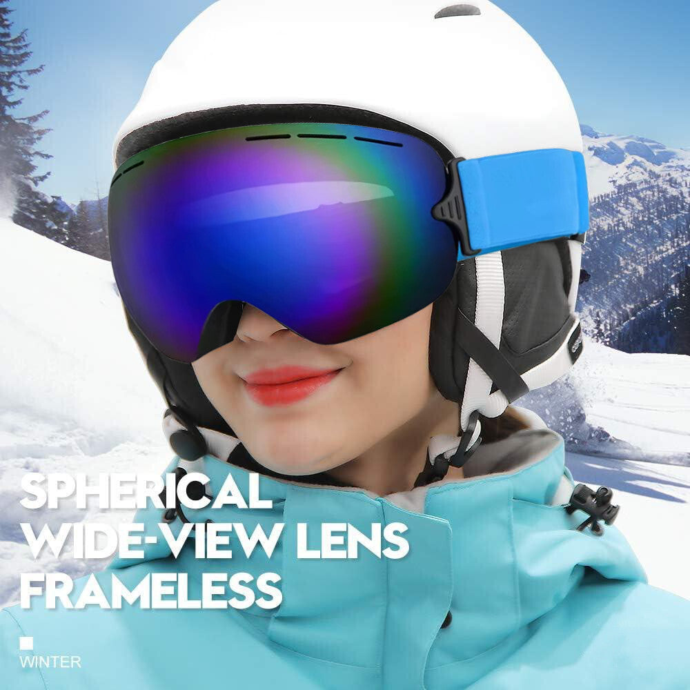 Anti-Fog Ski Snowboard Goggles  - UV400 Adult Men Women Blue