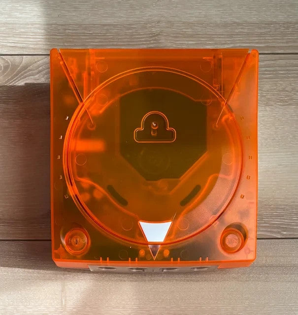 Replacement Casing / Shell / Case Sega Dreamcast Console - Transparent Orange