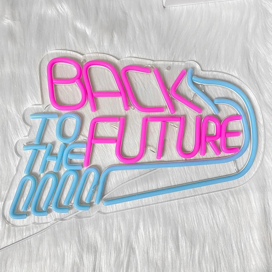 Back To The Future Retro Neon Sign - LED Light USB Powered Film 80's Movie