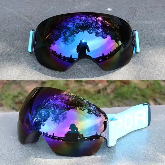 Anti-Fog Ski Snowboard Goggles  - UV400 Adult Men Women Blue