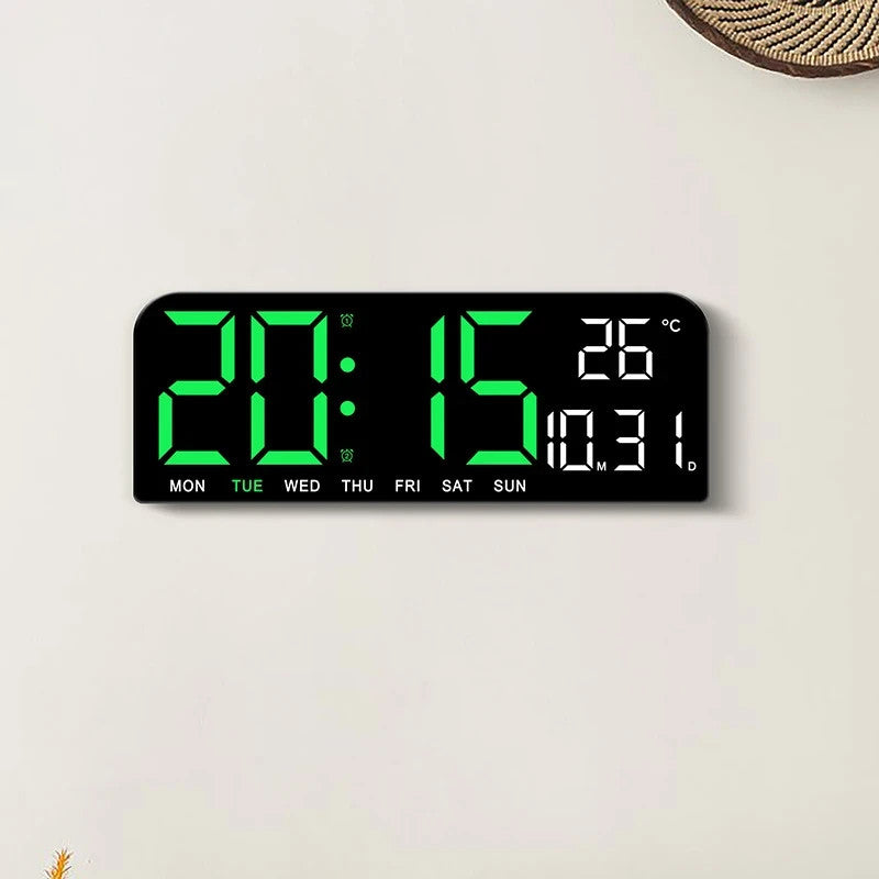Digital Gym Wall Clock - 24CM Alarm Temperature / Time & Date gage Fitness Yoga