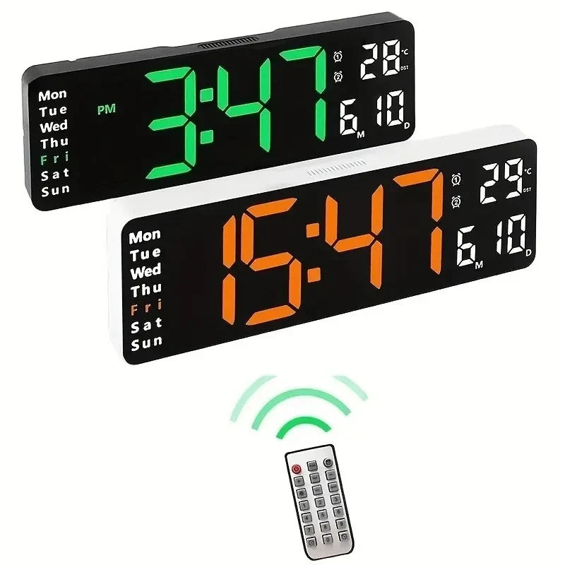 Digital Gym Wall Clock - Alarm Temperature / Time & Date gage Fitness Workout