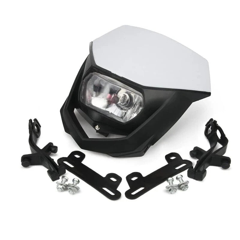 Universal Supermoto Enduro Headlight - For Suzuki Yamaha Honda Motorcycle White