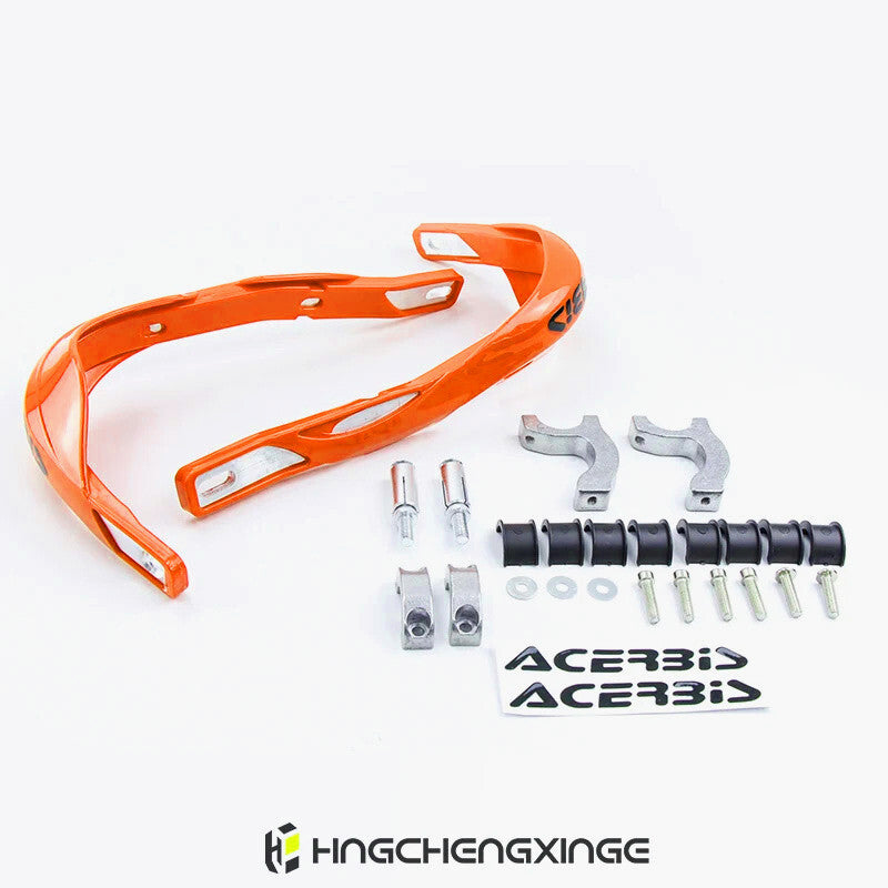 Orange Handlebar Bar Guards For Motocross Enduro - Mount Kit KTM HONDA etc Hand
