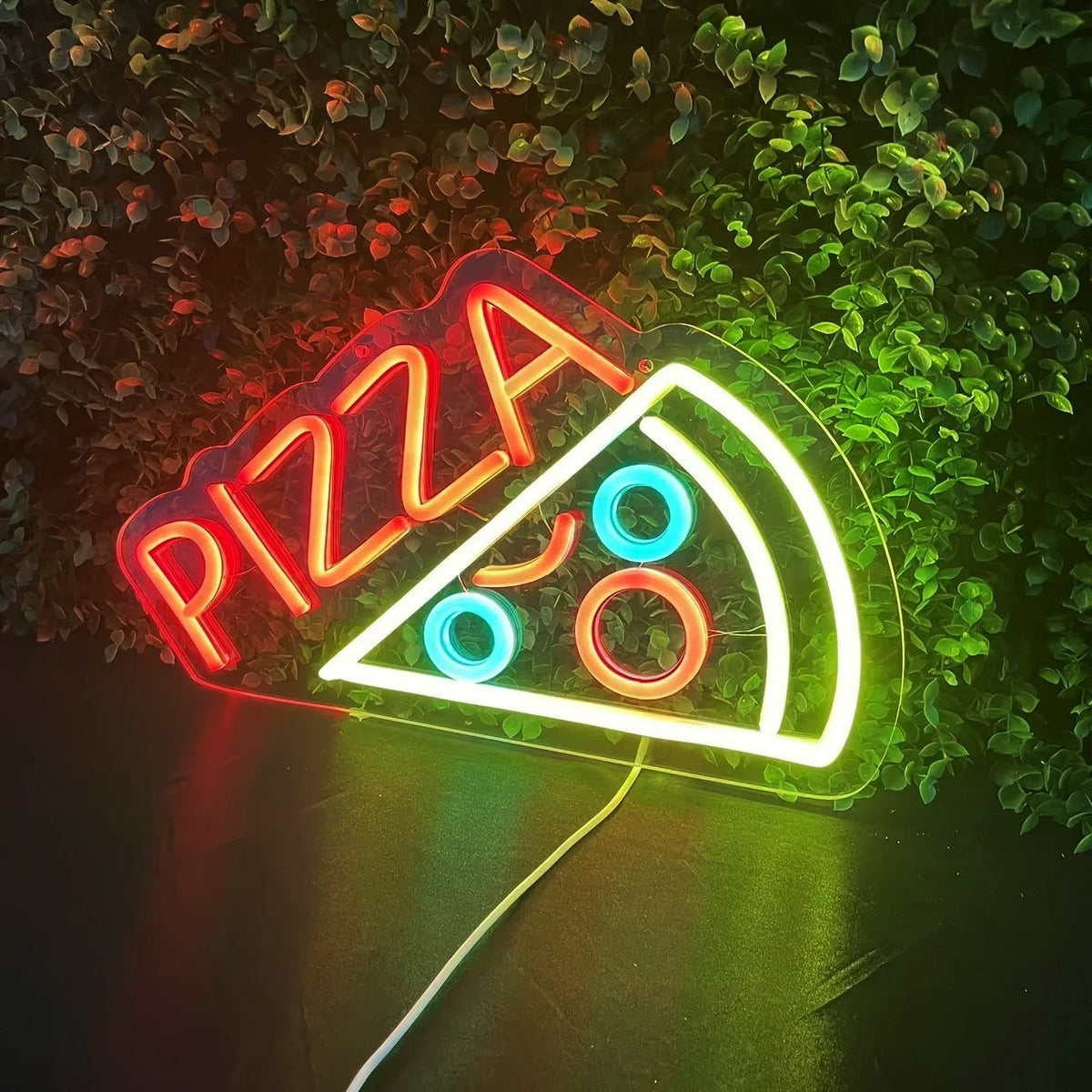 Pizza Slice Neon Sign - LED Light Fast Food Pizza Shop Takeaway Italian