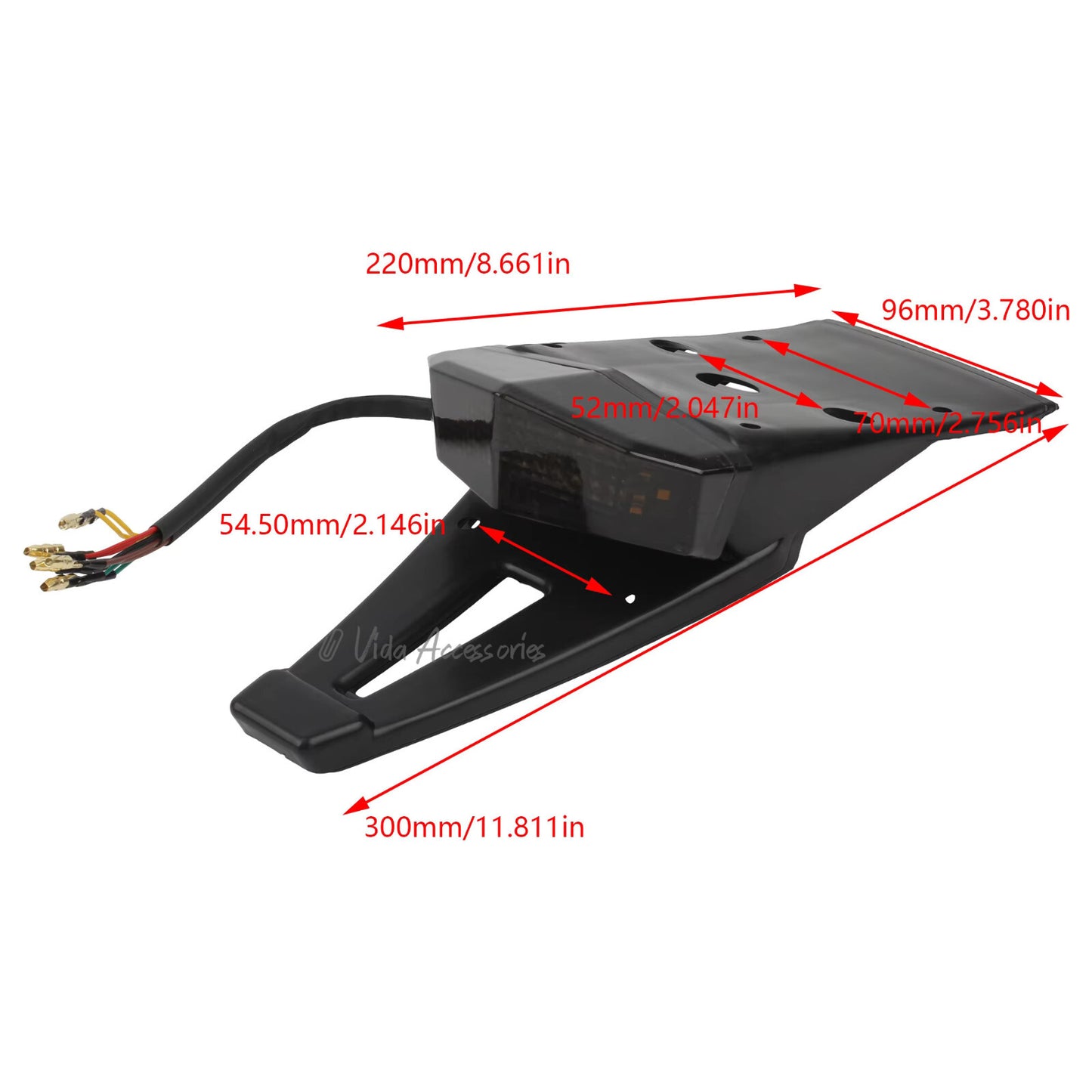 Tail Tidy With Integrated Rear Brake Light and Indicators LED Smoked Supermoto