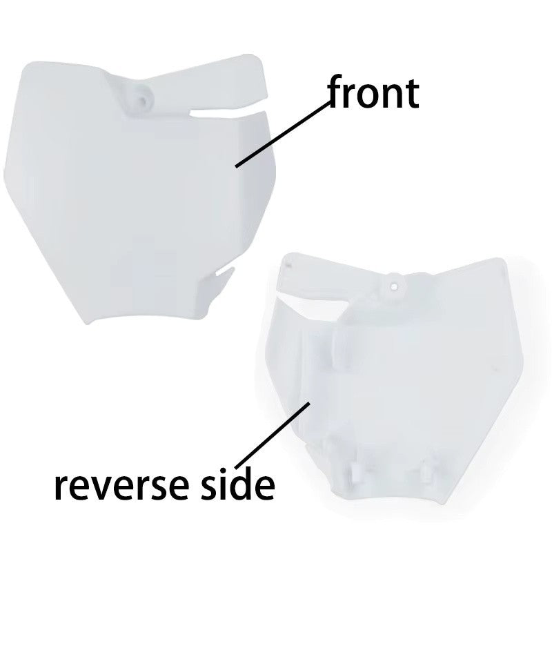 Motocross / Enduro - Front Number Plate Mask Plastic Cover KTM Supermoto White