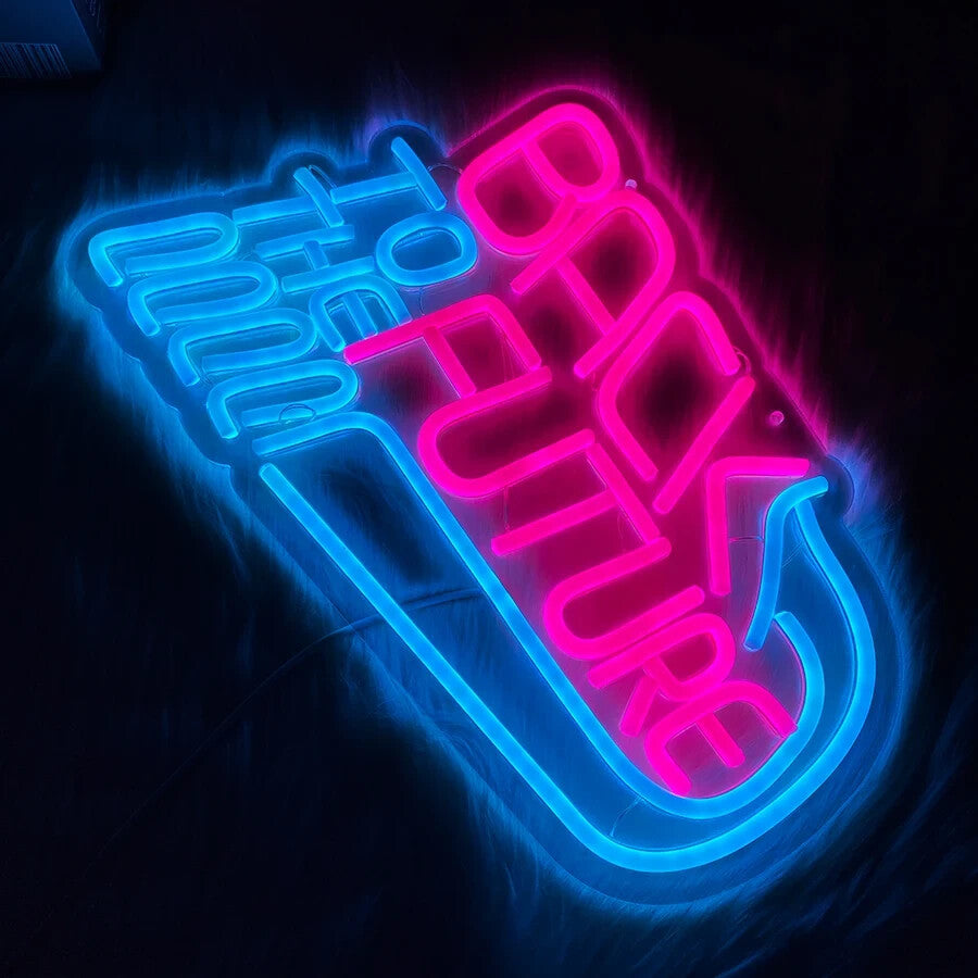 Back To The Future Retro Neon Sign - LED Light USB Powered Film 80's Movie