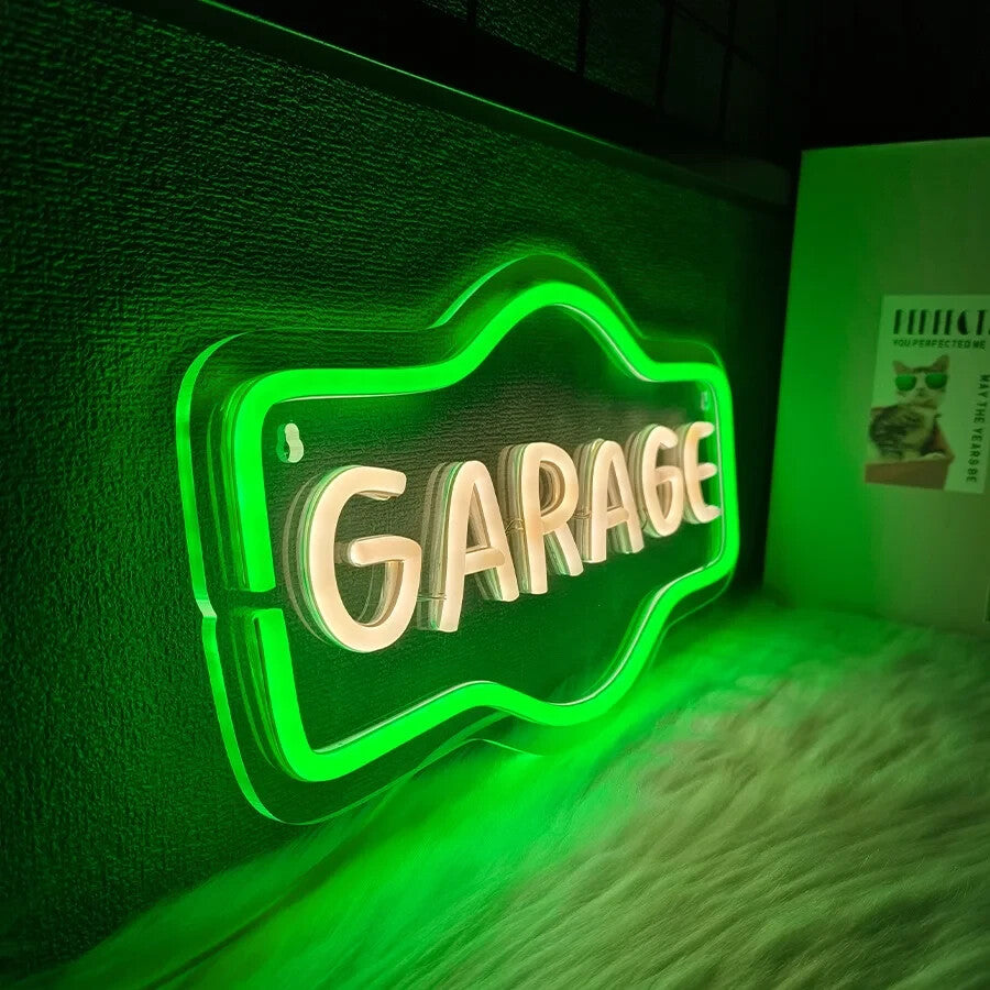 Garage / Home Workshop Neon Sign - Home LED Light - Man Cave Bar etc USB Powered