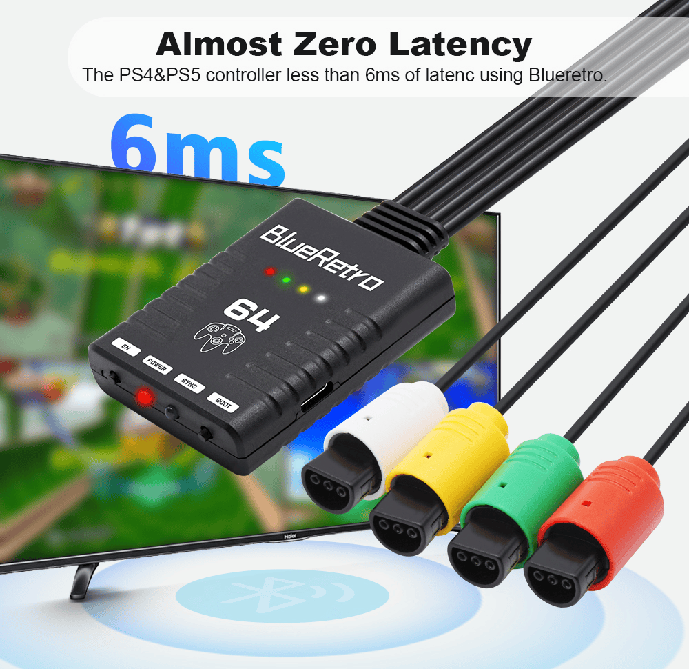 BlueRetro N64 Wireless Controller Adapter - For Nintendo 64 RetroScaler