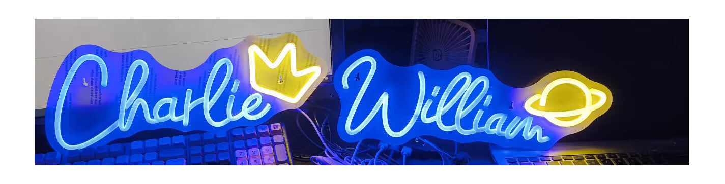 Custom Personalised Royal Blue Neon Sign - 7 LETTERS - Choose your Name! Light
