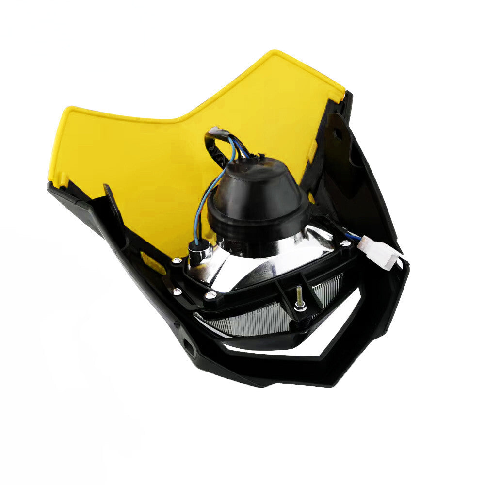Universal Supermoto Enduro Headlight - For Suzuki Yamaha Honda Motorcycle Yellow