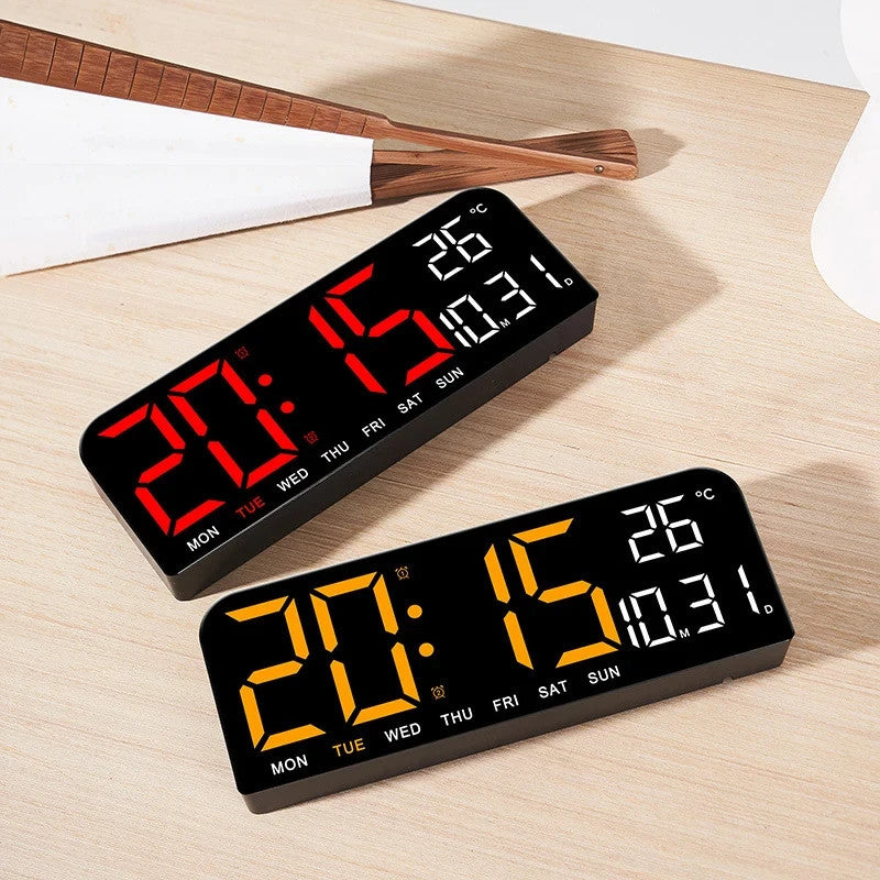 Digital Gym Wall Clock - 24CM Alarm Temperature / Time & Date gage Fitness Yoga