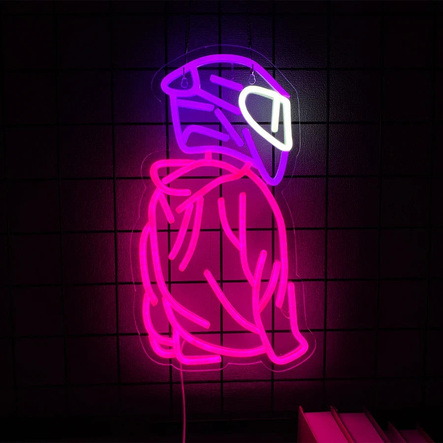 Motorbiker Bike Racer Neon Sign - Home LED Light Man Cave Bar Motorcycle Helmet