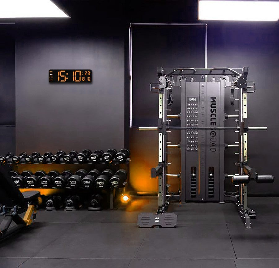 Digital Gym Wall Clock - Alarm Temperature / Time & Date gage Fitness Workout