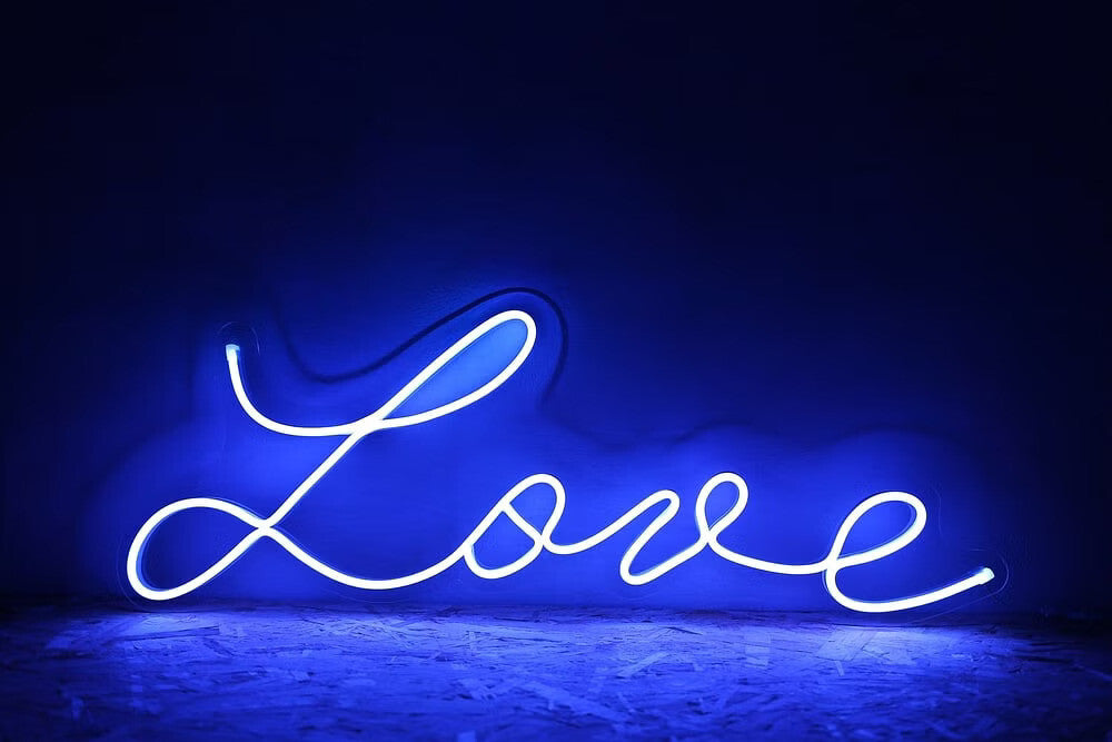 Custom Personalised Royal Blue Neon Sign - 7 LETTERS - Choose your Name! Light