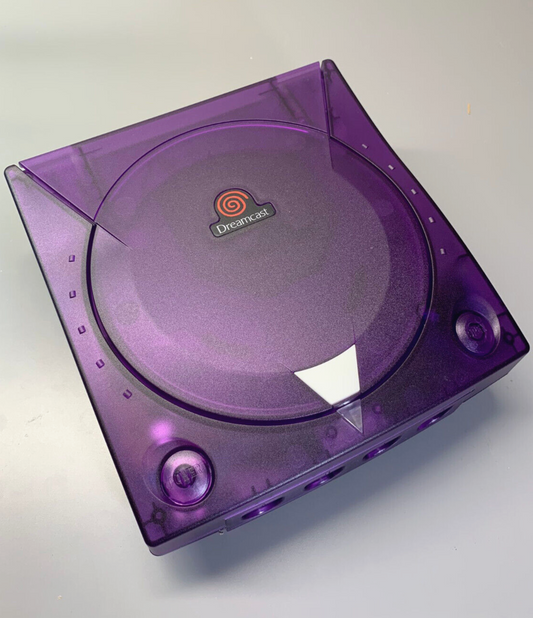 Replacement Casing / Shell / Case for Sega Dreamcast Console- Transparent Purple