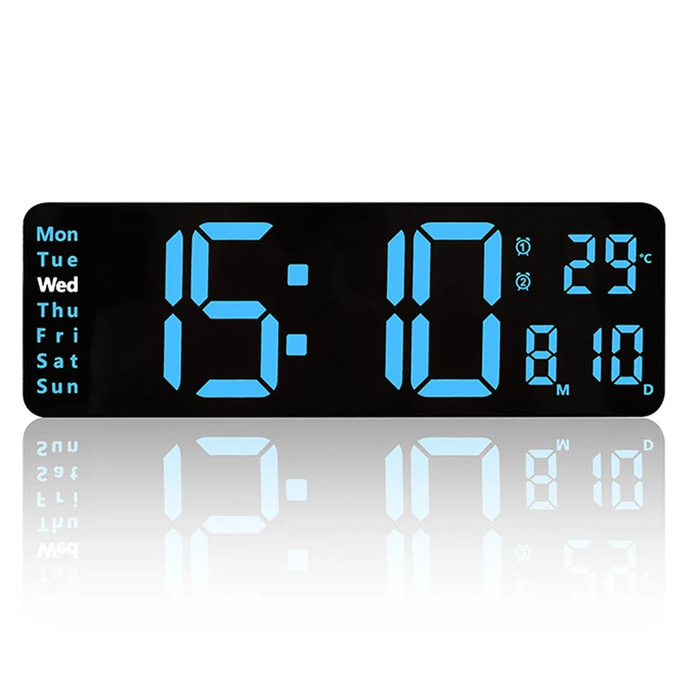 Digital Gym Wall Clock - Alarm Temperature / Time & Date gage Fitness Workout