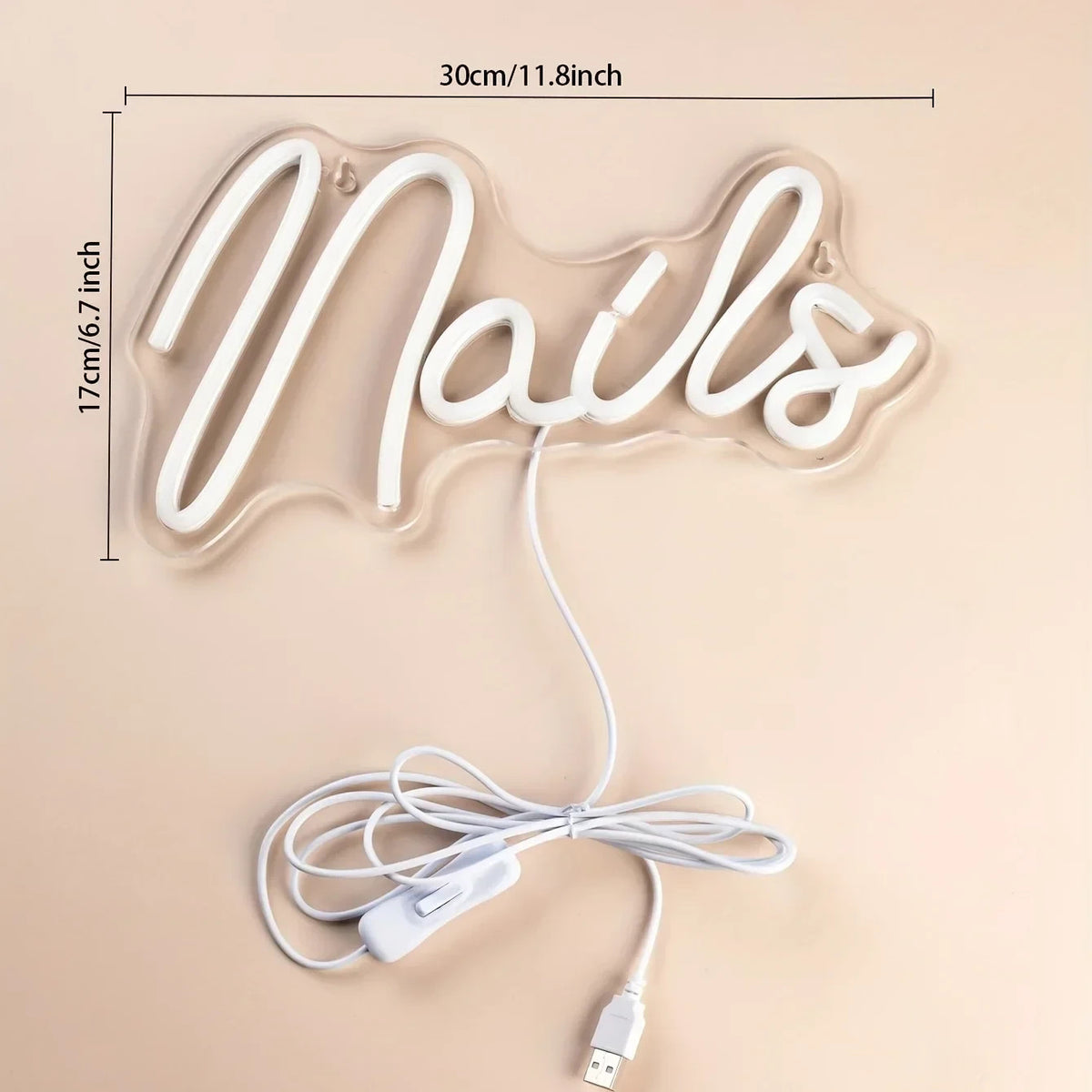 Nail Salon Light Neon Sign -Beauty Bar Lights Womens Self Care Nails Room LED