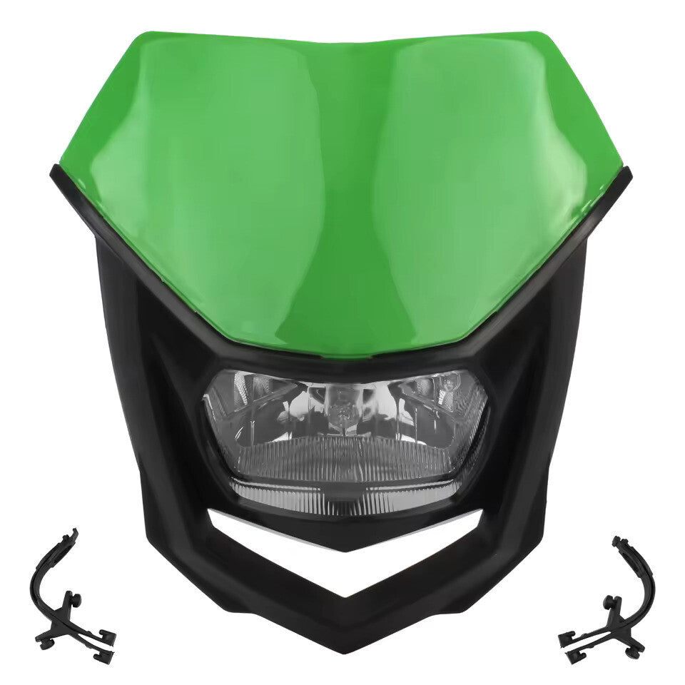 Universal Supermoto Enduro Headlight - For Suzuki Yamaha Honda Motorcycle Green