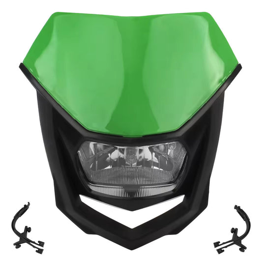 Universal Supermoto Enduro Headlight - For Suzuki Yamaha Honda Motorcycle Green