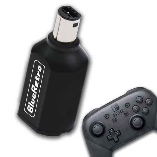 Wireless Bluetooth Receiver - Nintendo Gamecube  - (Black) Blue Retro